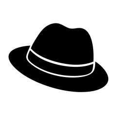 trilby icon, trilby line art - simple line art of trilby, perfect for trilby logos and icons