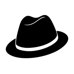 trilby icon, trilby line art - simple line art of trilby, perfect for trilby logos and icons