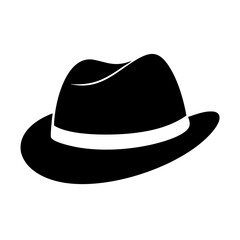 trilby icon, trilby line art - simple line art of trilby, perfect for trilby logos and icons