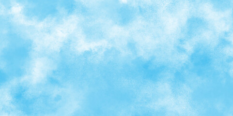 Blue sky and clouds. Watercolor sky with white clouds. Hand painted watercolor background. painting vector design.