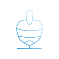 SPINNING TOP vector icon stock illustration