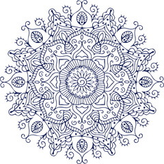 Fototapeta premium Beautiful flower art and mandala vector design