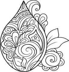 Beautiful flower art and mandala vector design