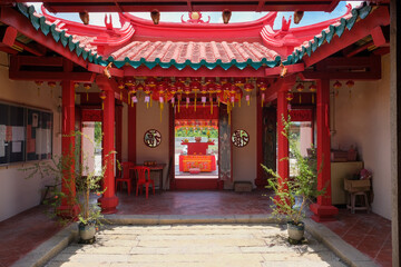 Obraz premium Kwong Hock Keong Hock Teik Cheng Sin Nibong Tebal Century-Old Chinese Temple with Classic Architecture in Penang