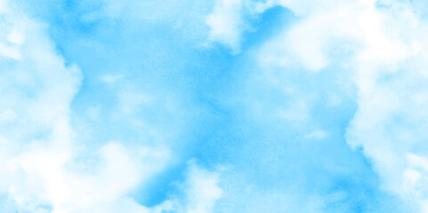 Blue sky with white clouds in sunny weather .Blue Sky vector .White cumulus clouds formation in blue sky .blue water surface background .Panorama.	
