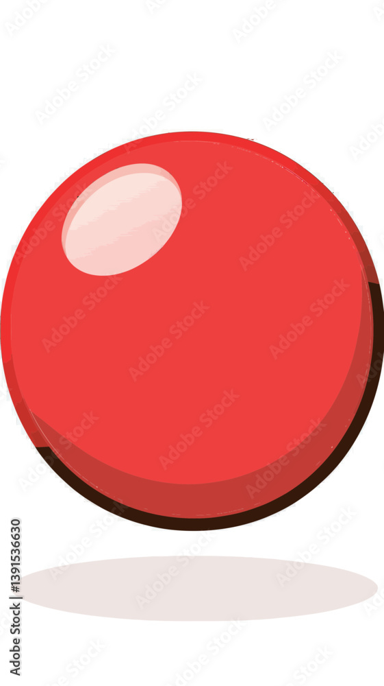 Poster minimalist red button icon for web and app design in svg vector style