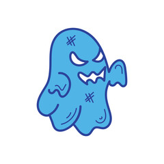 Ghost icon islote white background vector stock illustration