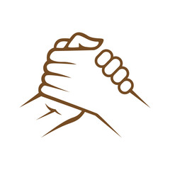 Handshake icon logo design