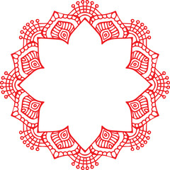 Beautiful flower art and mandala vector design