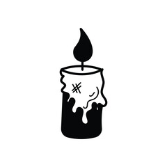Candle icon islote white background vector stock illustration