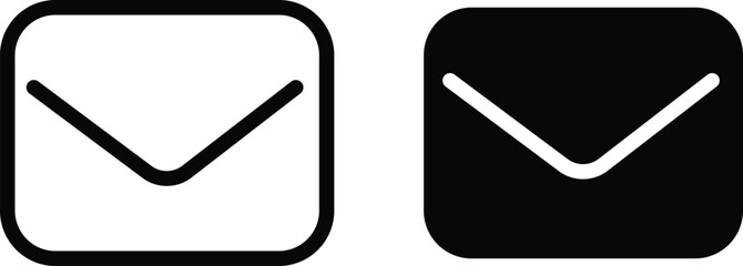 envelope icon, email message icon - Mail icon button sign, notification new message icons buttons Vector Illustration.