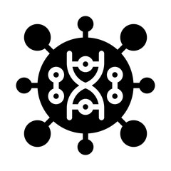 dna glyph icon