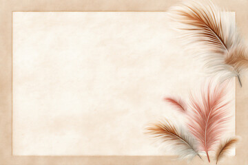  feather accent frame,