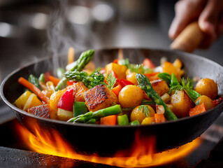  fiery vegetable stir-fry,