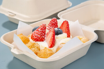 Strawberry cream puffs