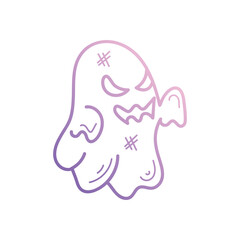 Ghost icon islote white background vector stock illustration