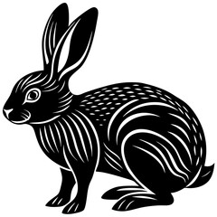 Rabbit Silhouette Vector Graphic for Creative Designs