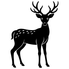 "Deer Silhouette Vector Illustration for Creative Projects"