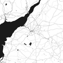 Bistol, England vector map with beach, highways and streets