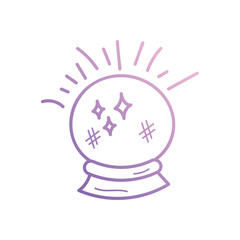 Magic Globe icon islote white background vector stock illustration