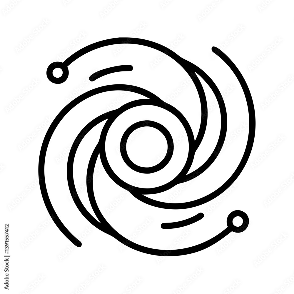 Poster abstract spiral galaxy vector illustration for science and technology concepts design elements drawi