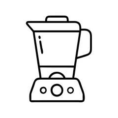 Outline drawing of a kitchen blender appliance for smoothies and food preparation vector illustration graphic