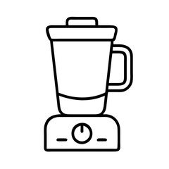 Outline blender kitchen appliance for smoothies and food preparation vector icon illustration design