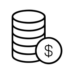 Stack of coins vector illustration for finance, money, savings, and investment concepts and designs use