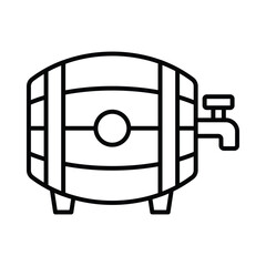 Barrel vector outline icon. EPS 10 file