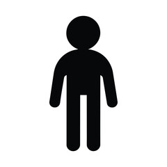 Man icon silhouette vector art silhouette