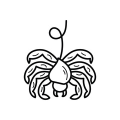 Spider icon islote white background vector stock illustration