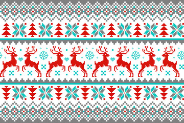Christmas pattern illustration, green sun color, download Christmas wallpaper, cross stitch pattern, high quality resolution for clothing decoration, embroidery, Christmas holidays
