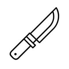 Hunting knife vector icon, camping knife, survival knife, knife blade, sharp knife, cut tool, steel knife vector