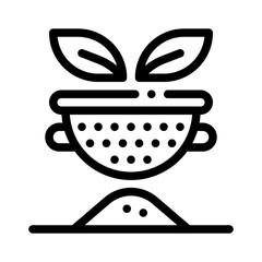 tea strainer line icon