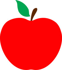 Red Apple fruit. Flat Vector Symbol Illustration for design or web