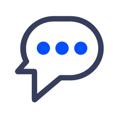 Bubble Representing Chat or Facebook Messenger Icon Design