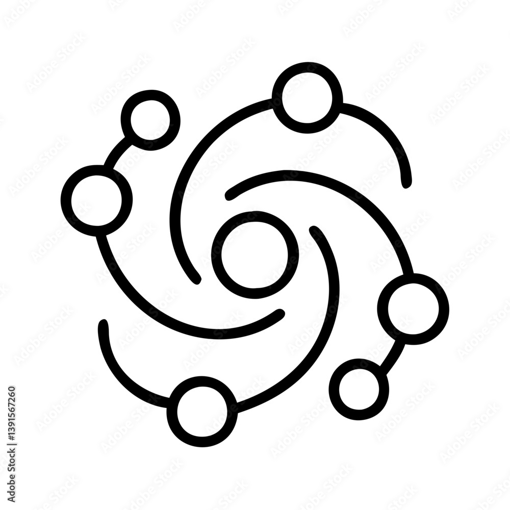 Poster abstract atom structure vector illustration for science technology and medical design concept with c