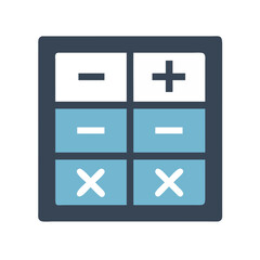 Calculator Grid Representing Mathematical Operation Icon Design