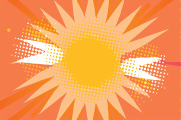 Summer Sunburst Abstract Background Design Illustration Graphic Art
