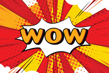Dynamic Comic Book Wow Explosion Pop Art Graphic Design