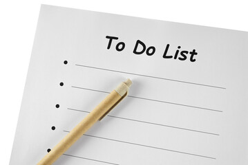 to do list on clipboard background isolated on white