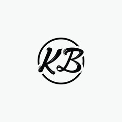 kb letter logo icon, vector template