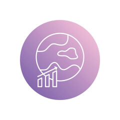 Global Market icon vector stock illustration