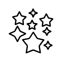 Starry night sky vector illustration with star cluster and shining stars for celestial designs and artwork