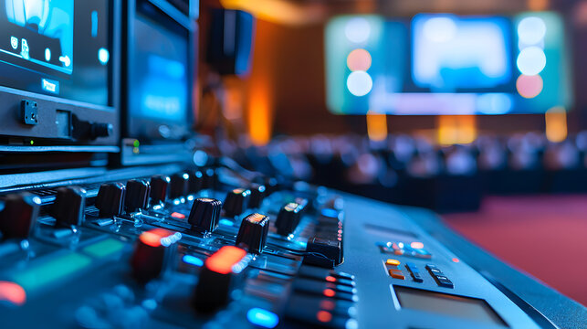 Business conference system overview conference hall photo stock professional environment close-up aofthanit