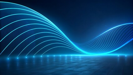 abstract blue wave background