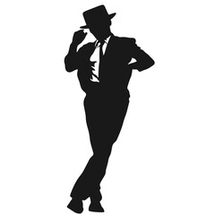 silhouette of a young man