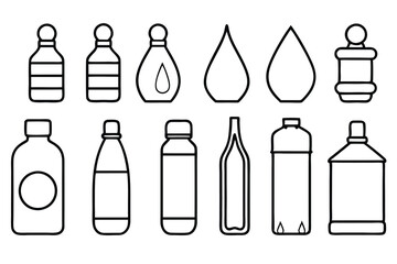 Mineral Water Line Art Creative Design for Unique Illustration Artwork  