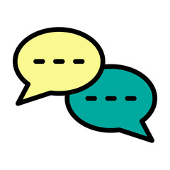 Speech Bubble Vector Filled Icon Design