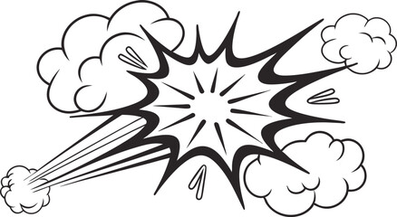 Obraz premium Comic Book Explosion, Pow, Bang, Blast, Impact, Effect, Art, Design, Graphics, Illustration